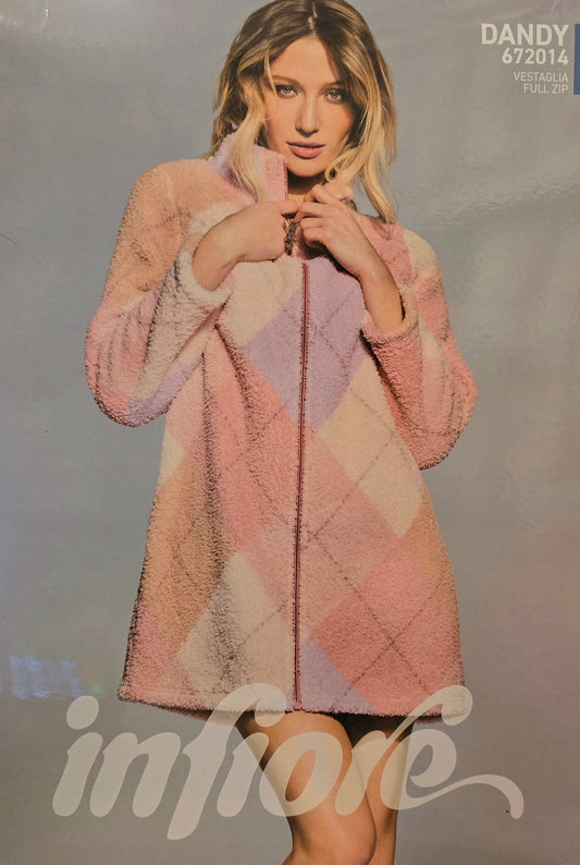 Vestaglia in pile con cerniera