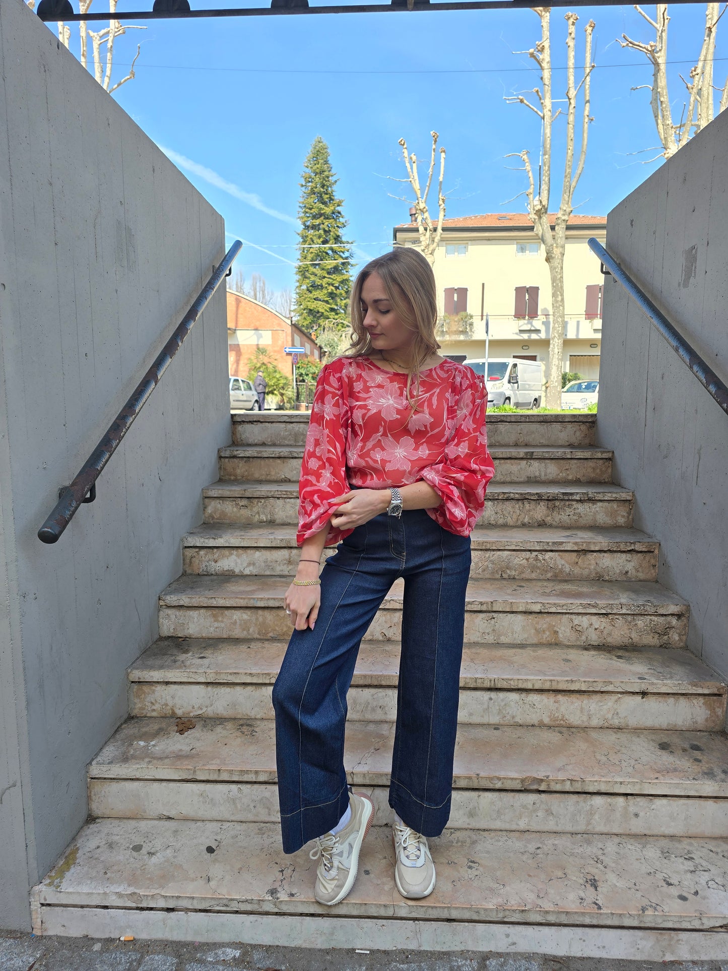 Blusa estiva corallo
