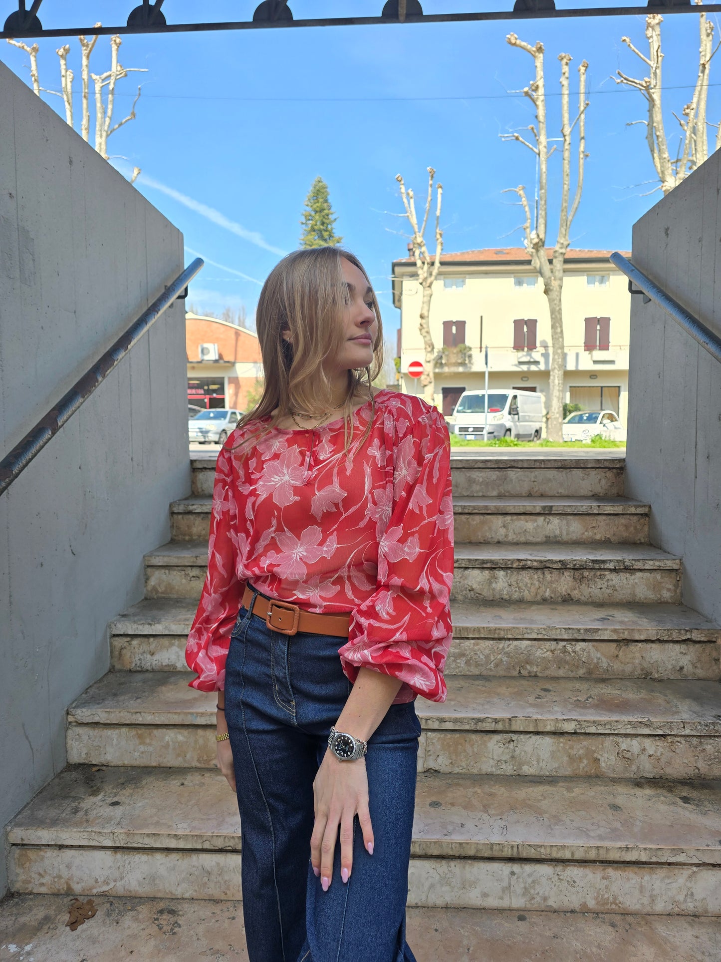 Blusa estiva corallo
