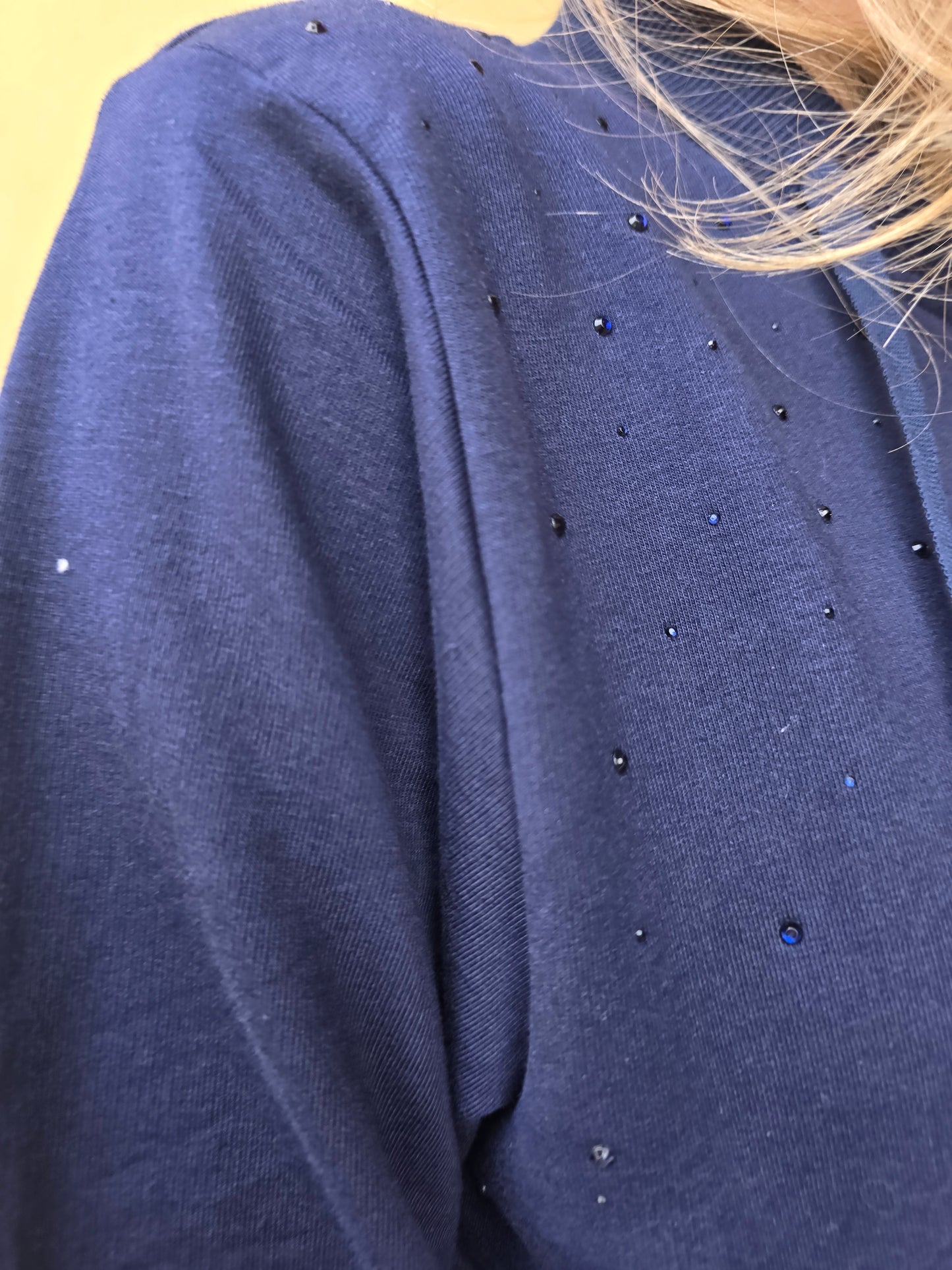 Felpa garzata senza cappuccio con brillantini