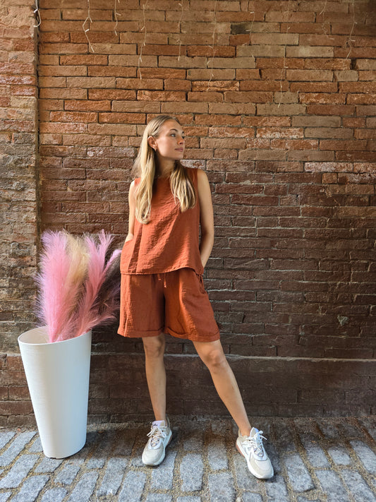 Canottiera estiva con spacchi Set