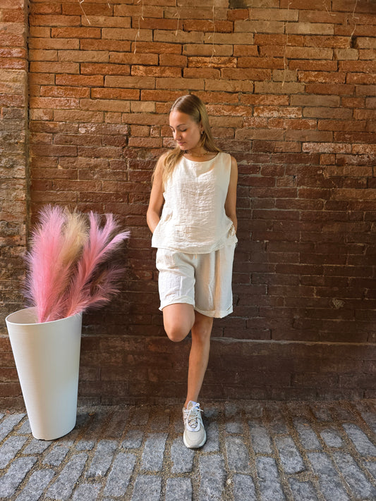 Bermuda estivo con elastico in vita set