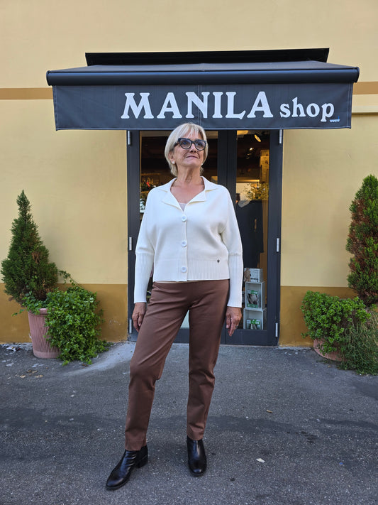 Pantalone lungo con elastico in vita