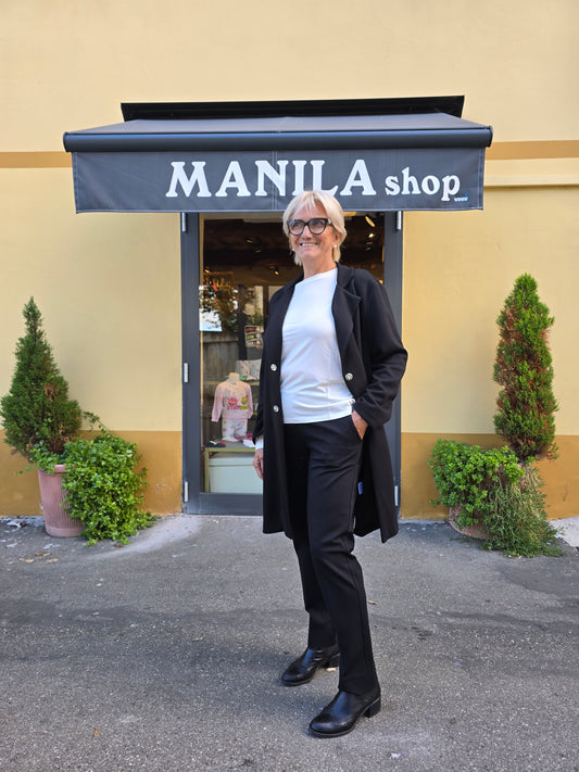 Pantalone lungo con elastico in vita