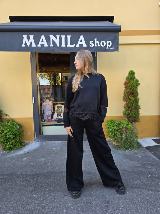 Pantalone a palazzo in punto milano