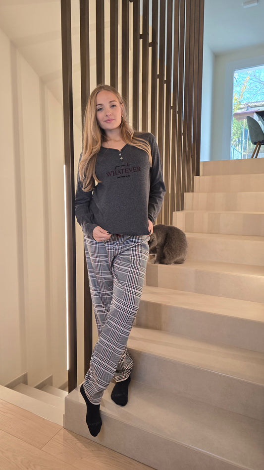 Pigiama Caldo cotone Admas maglia costa