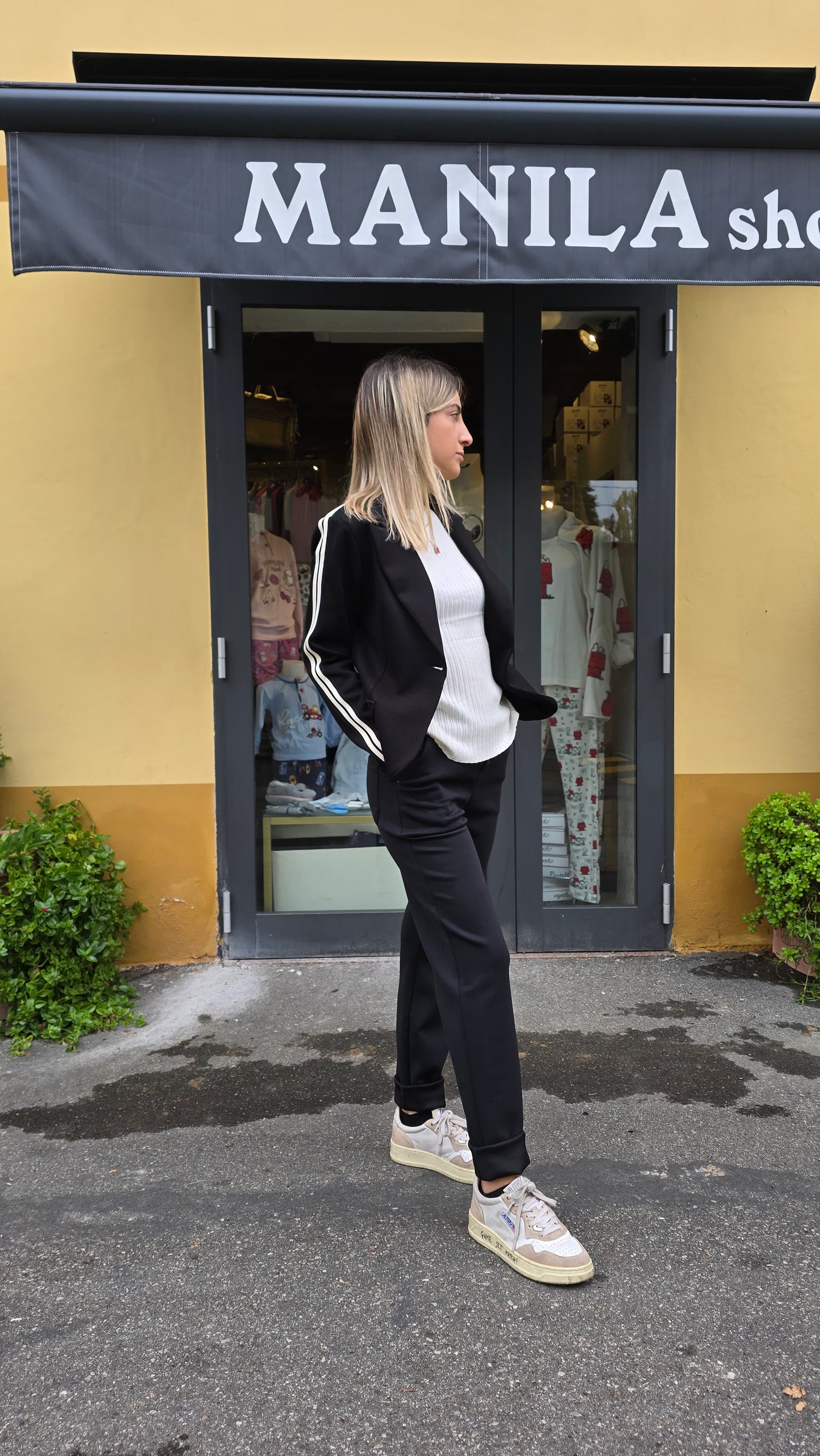 Blazer in neoprene morbido