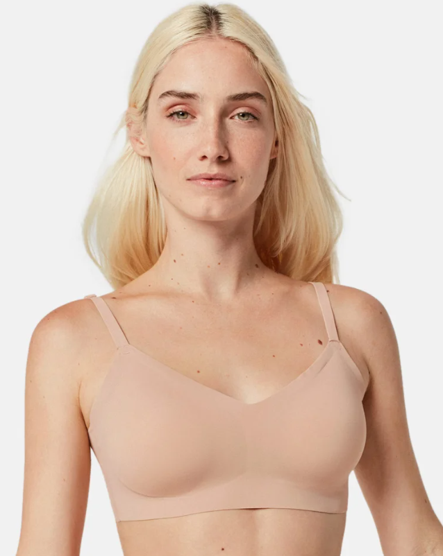 Reggiseno senza cuciture e senza ferretto che si infila dalla testa in licra Gisela