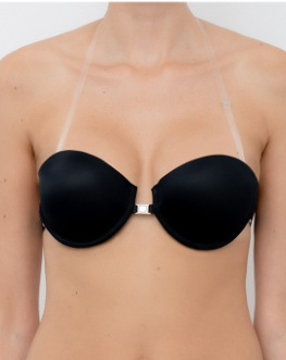 Reggiseno a facia senza silicone con pezzi intercambiabili trasparenti