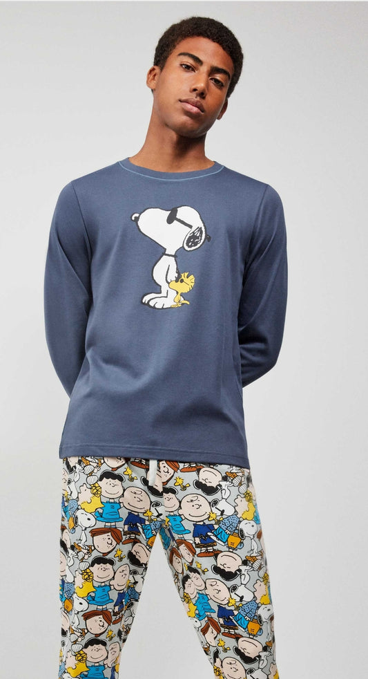 Pigiama uomo invernale caldo cotone Snoopy