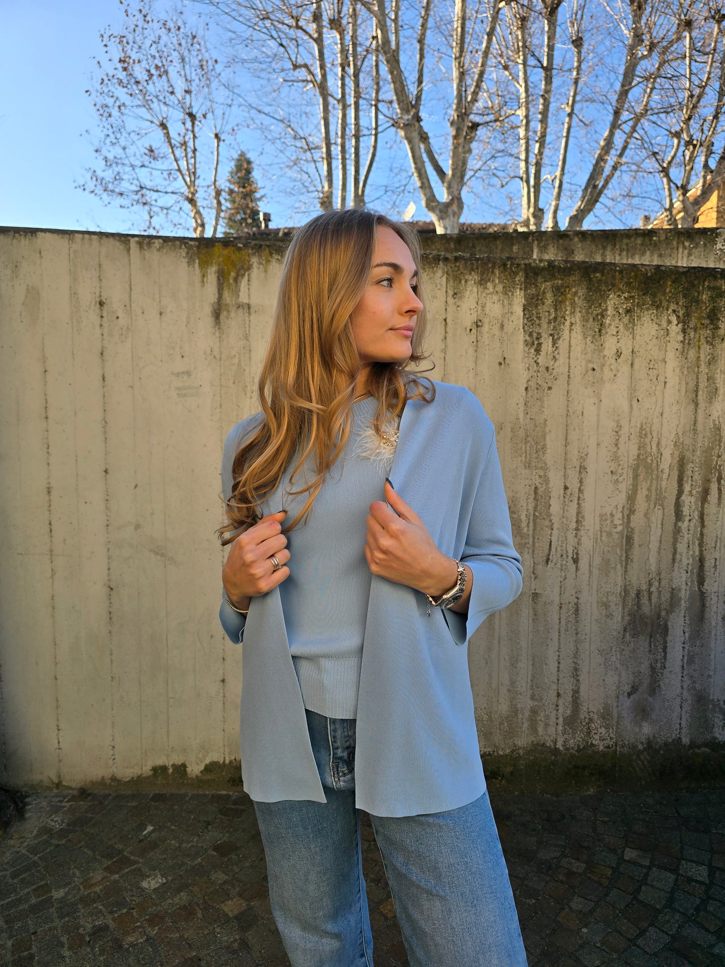 Cardigan in viscosa