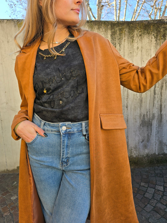 Cappotto scamosciato