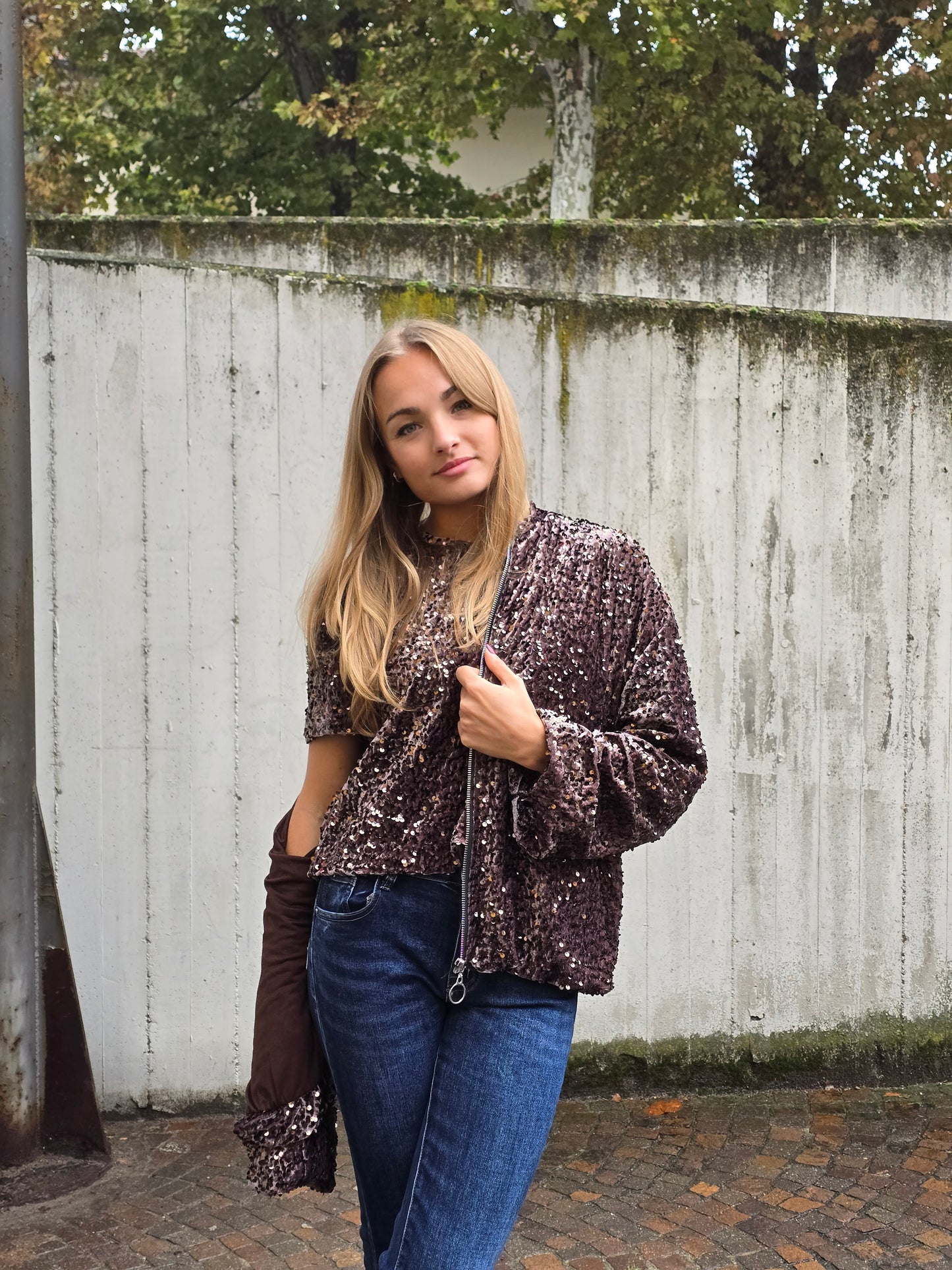 Bomber con paillettes