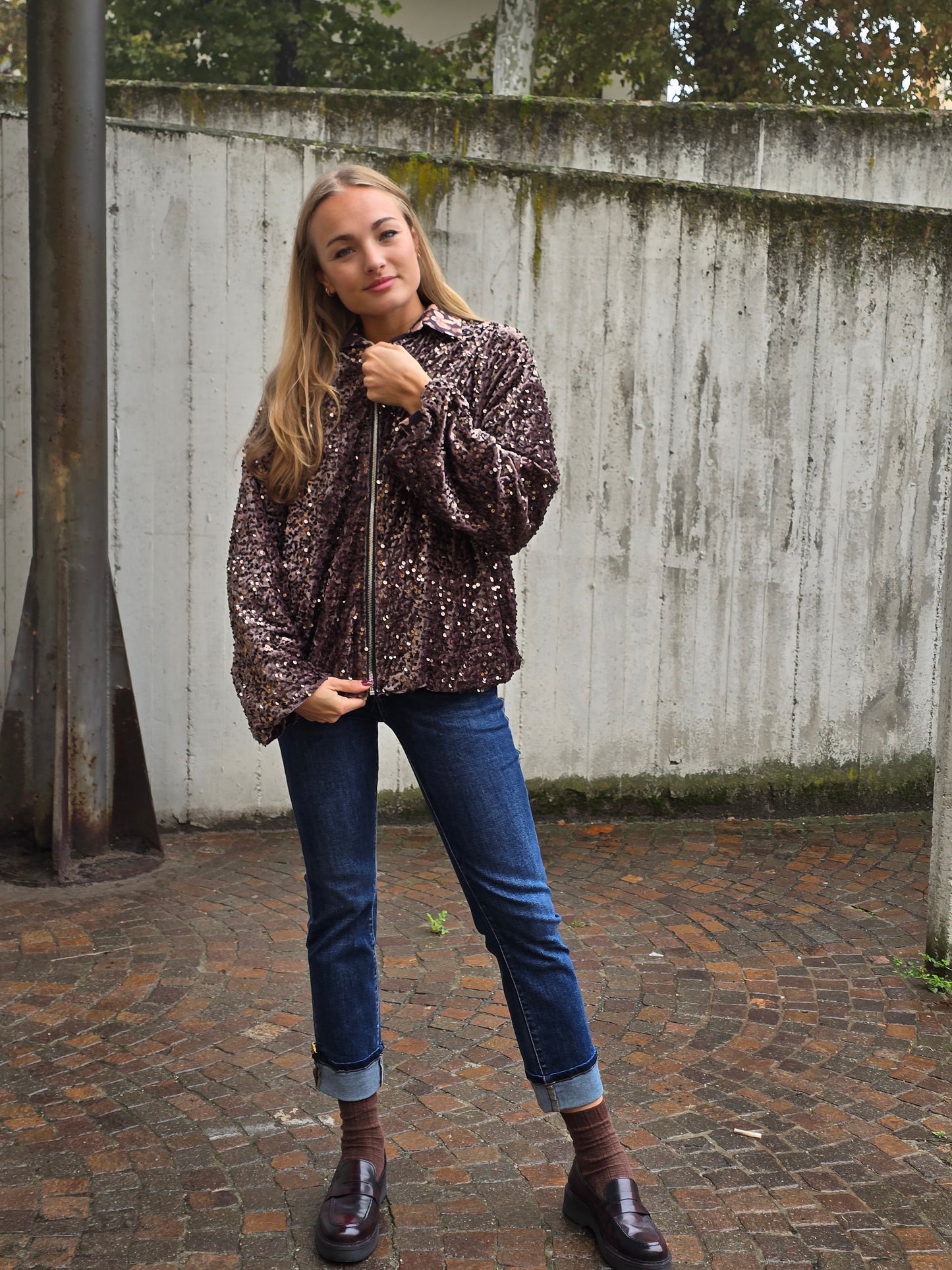 Bomber con paillettes