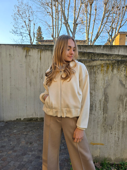 Felpa bomber con cappuccio