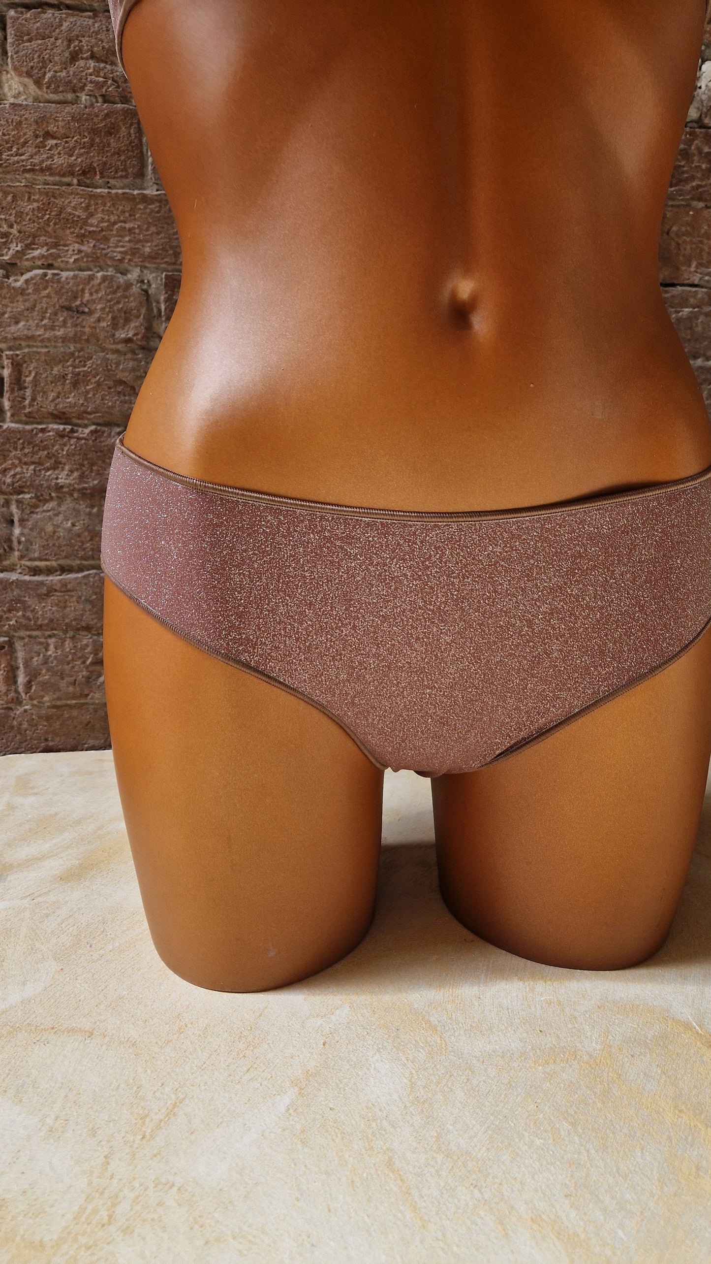 Bikini Artù fascia con slip tempestato di brillantini Made in Italy AquaClub