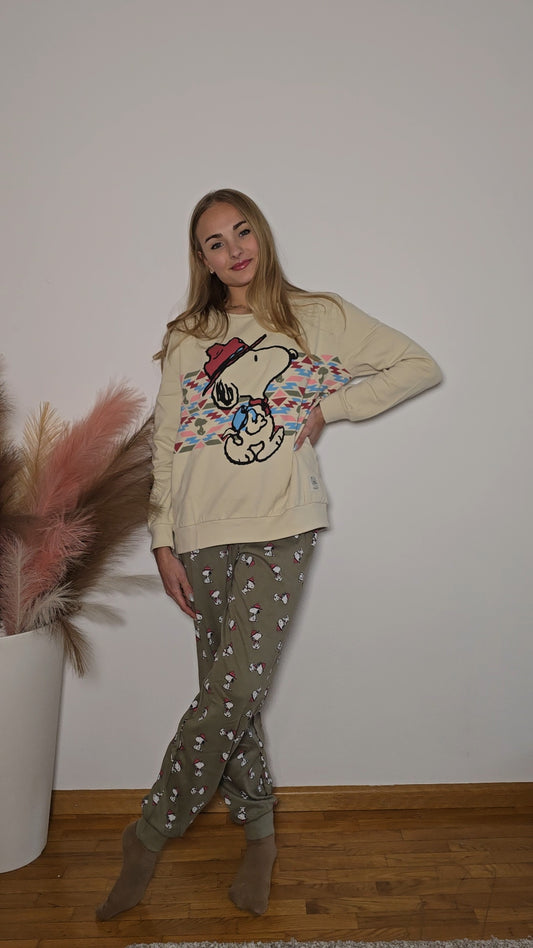 Pigiama uomo invernale caldo cotone Snoopy Admas