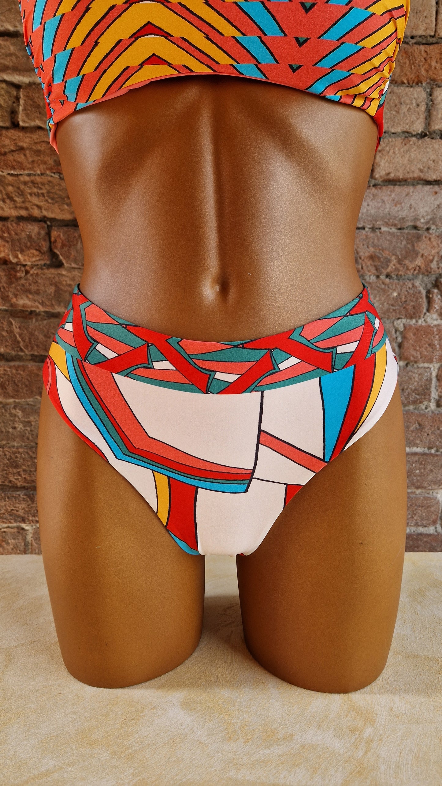 Bikini fascia fantasia geometrica anni 60 Made in Italy