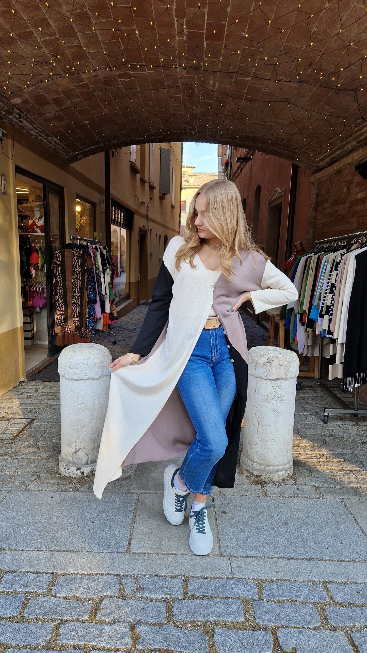 Cardigan lungo in viscosa estivo