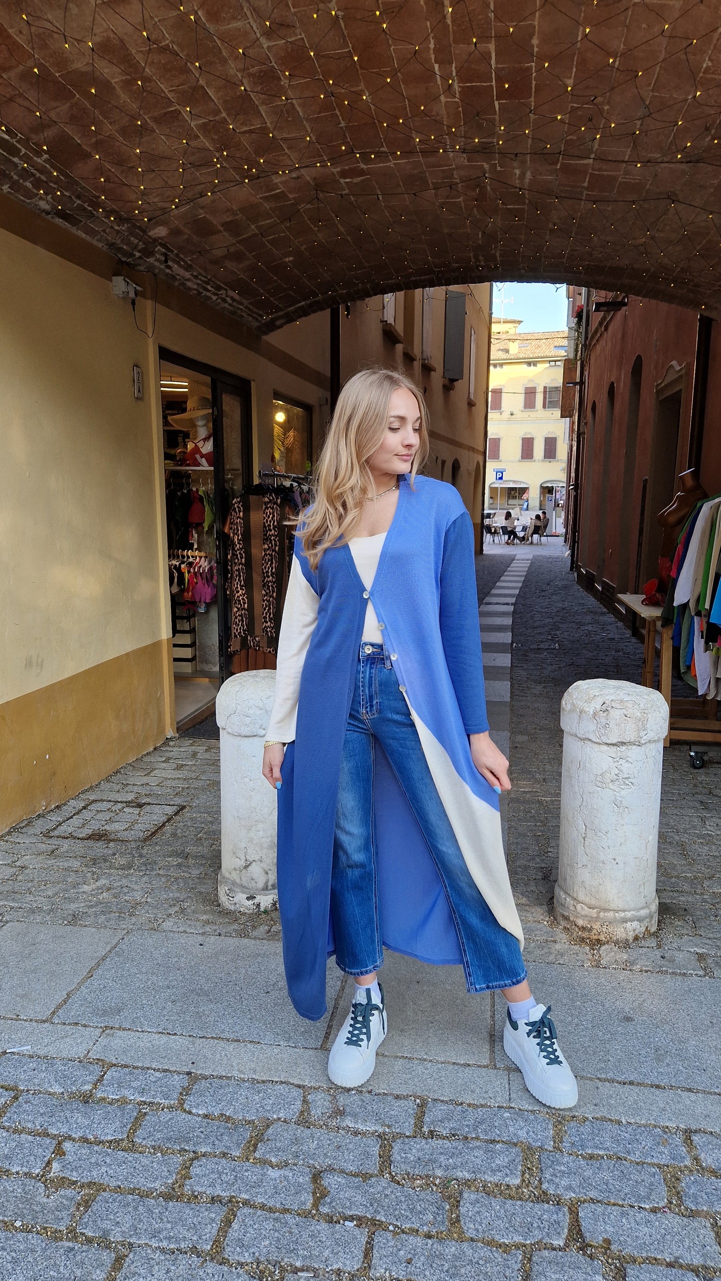 Cardigan lungo in viscosa estivo