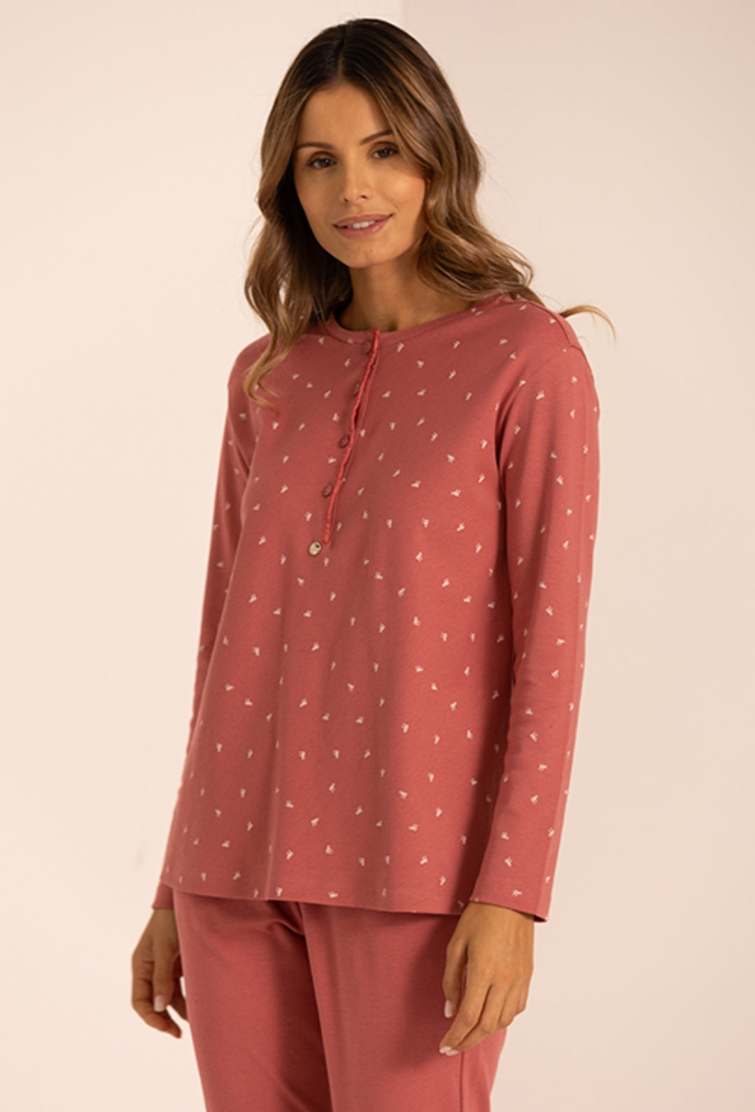 Pigiama in caldo cotone con stampa fiocchi MaryPlaid