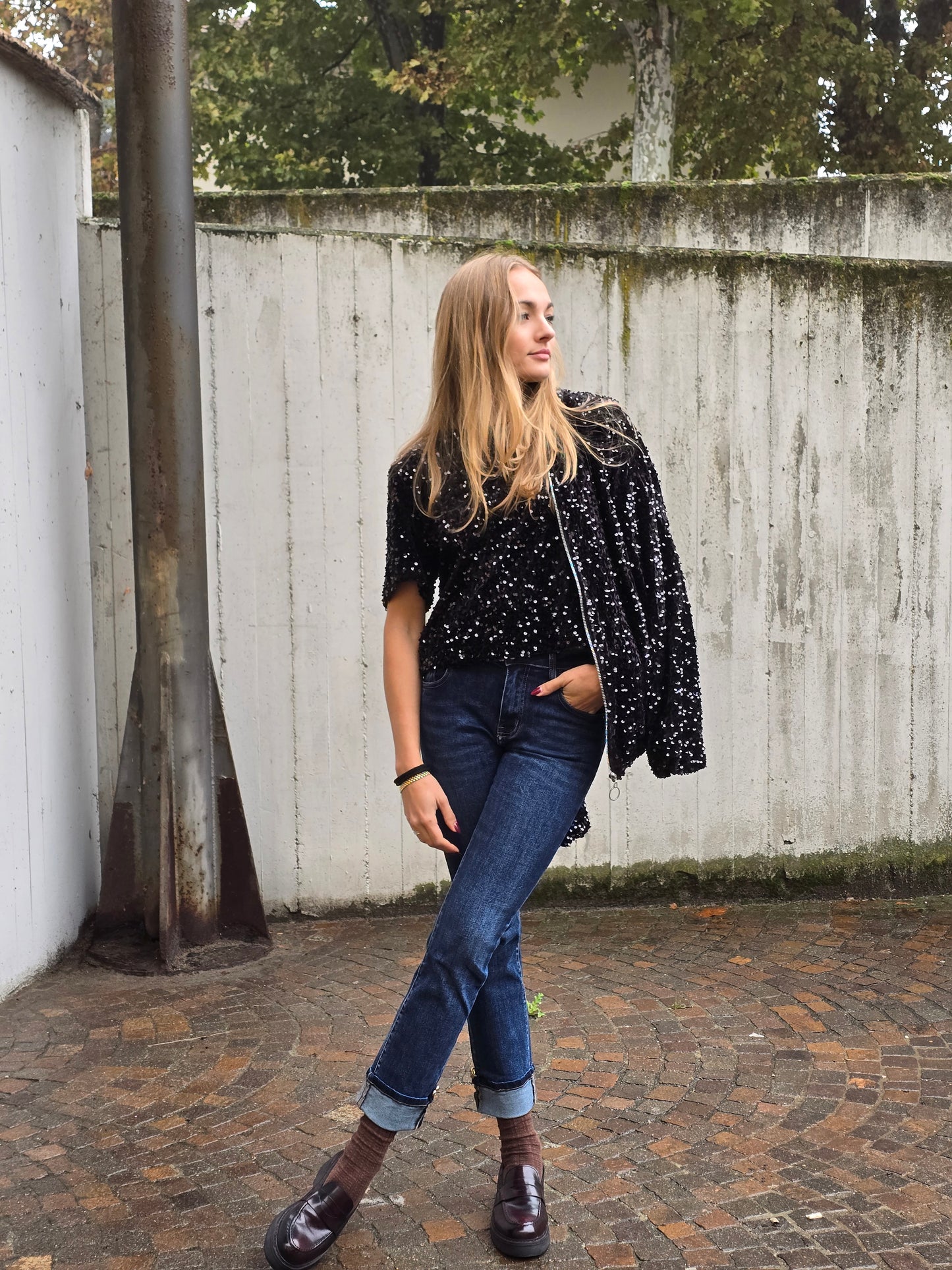 Bomber con paillettes