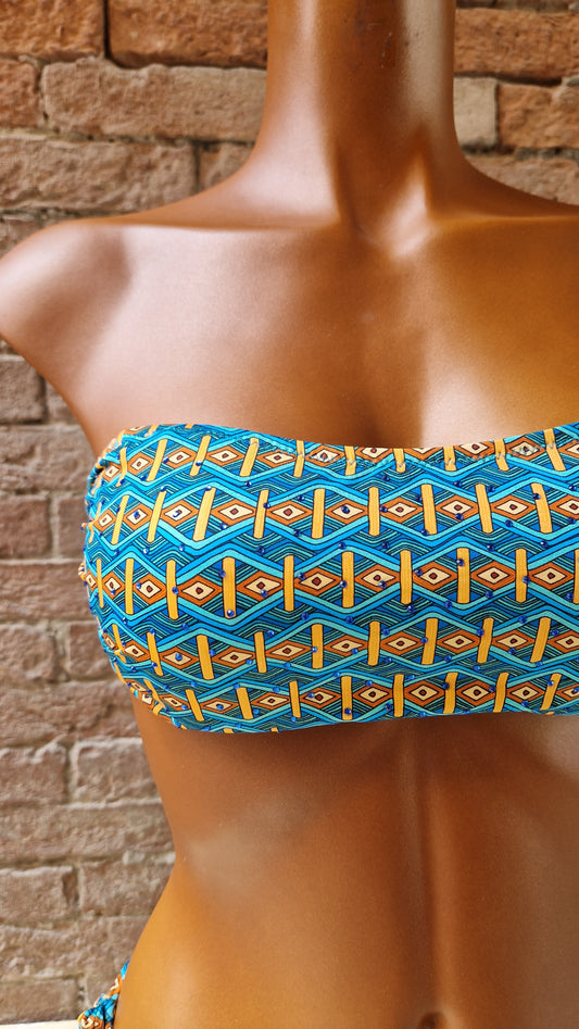 Bikini Serena, fascia con slip laccettini Made in Italy