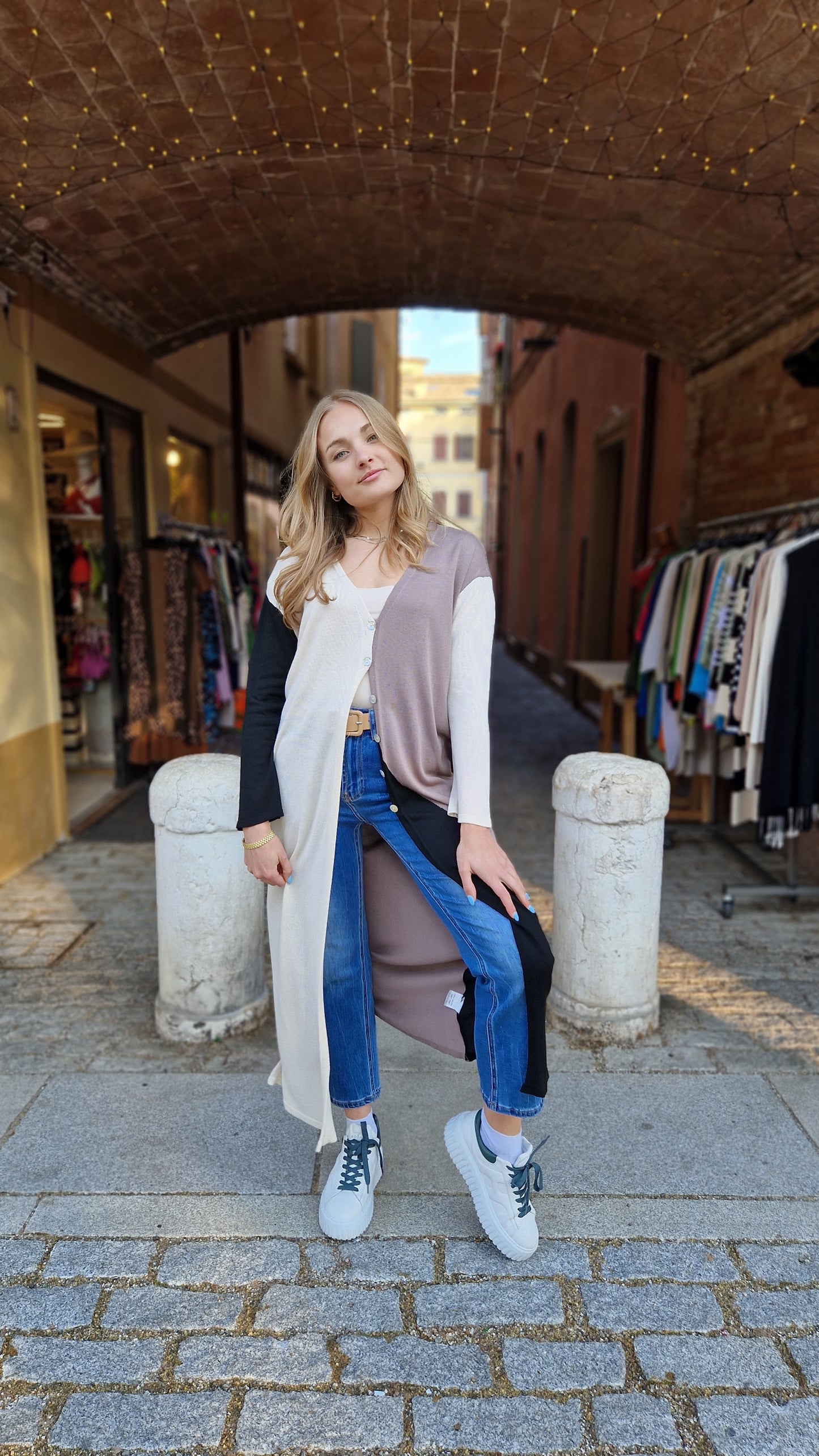 Cardigan lungo in viscosa estivo