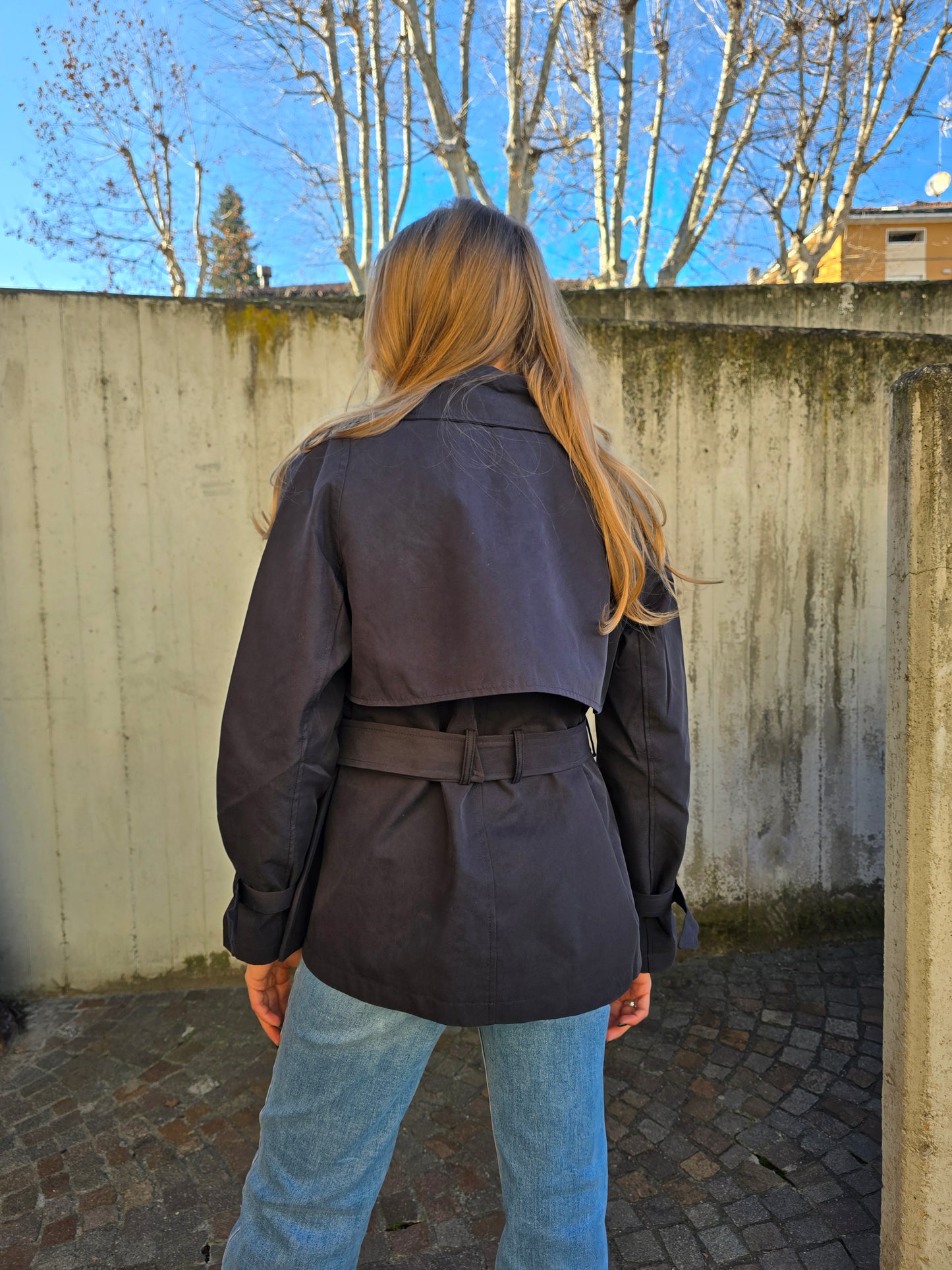 Trench corto Blu