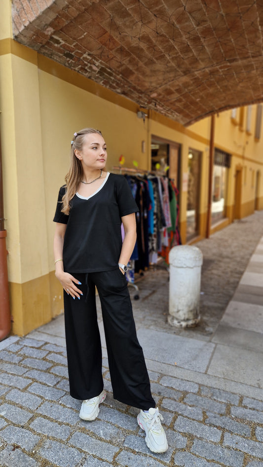 Maglia a maniche corte in viscosa