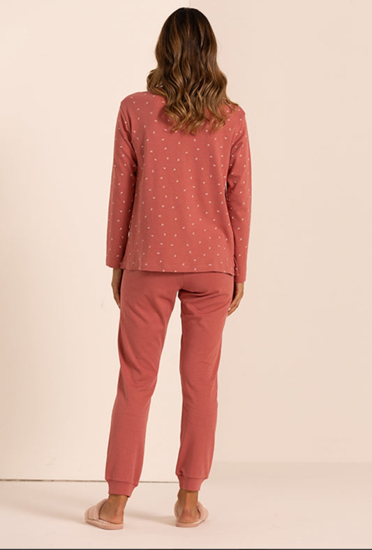 Pigiama in caldo cotone con stampa fiocchi MaryPlaid