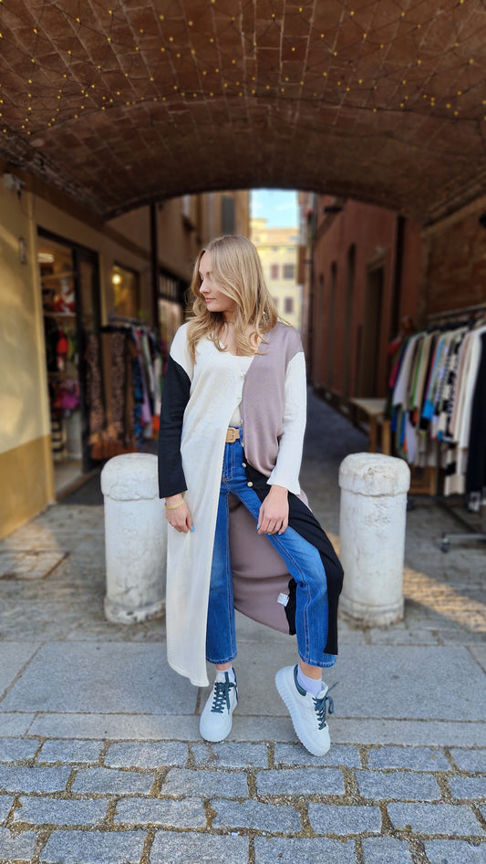 Cardigan lungo in viscosa estivo