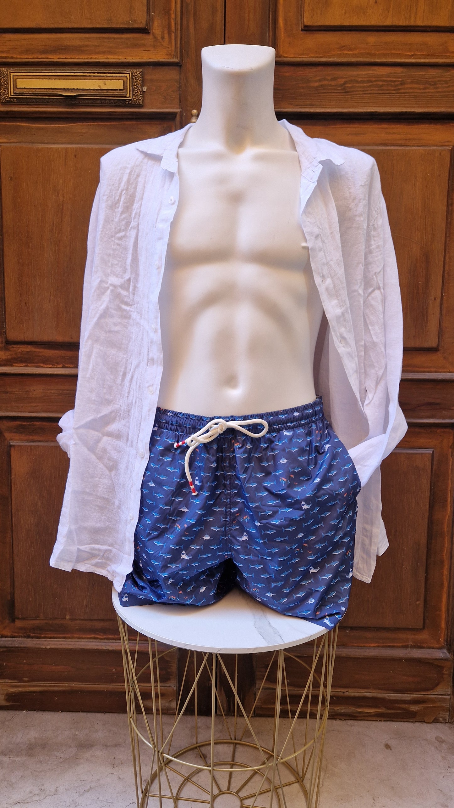 Boxer Mare Uomo blu con squali johnny brasco