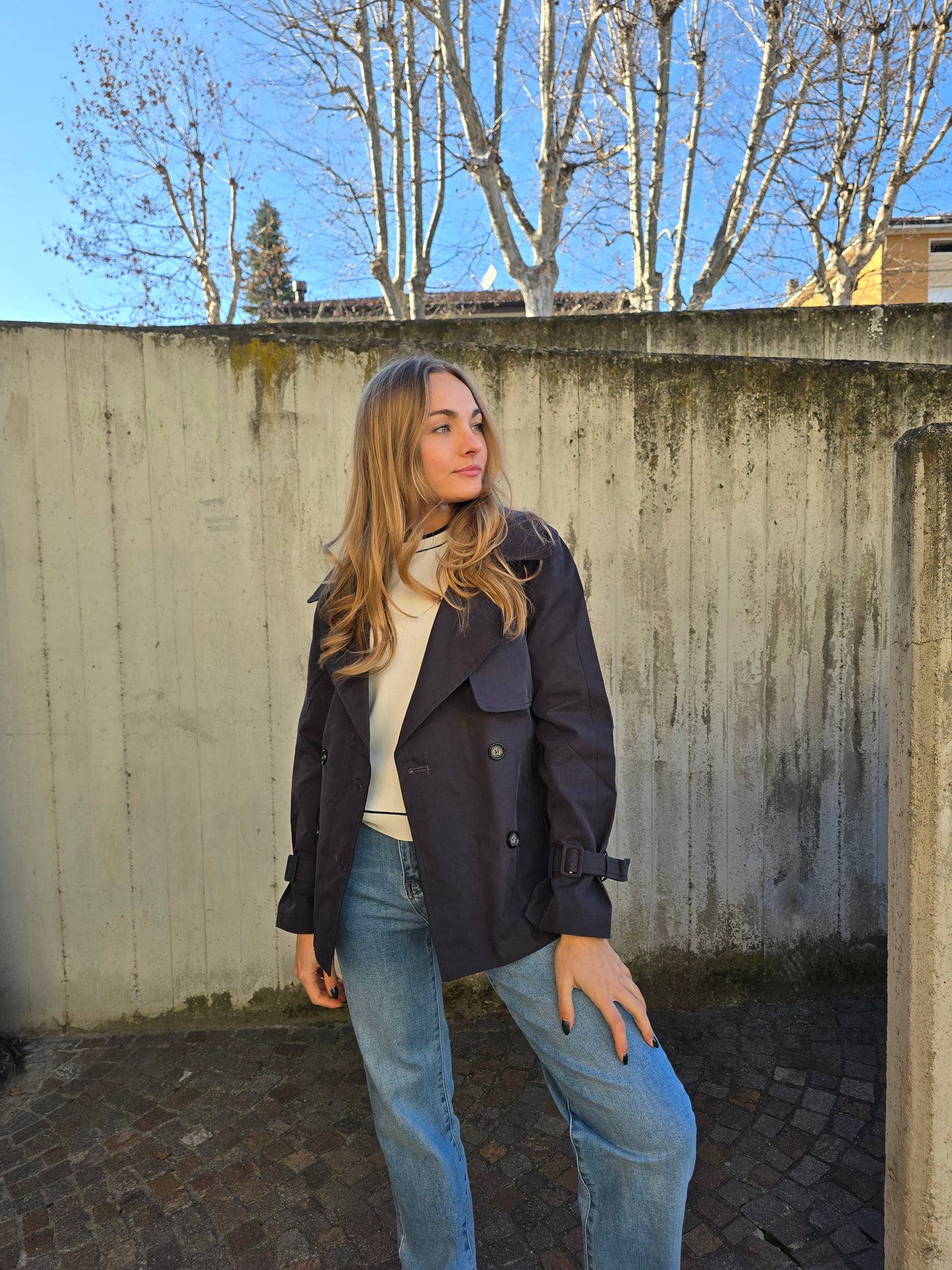 Trench corto Blu