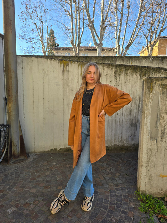 Cappotto scamosciato