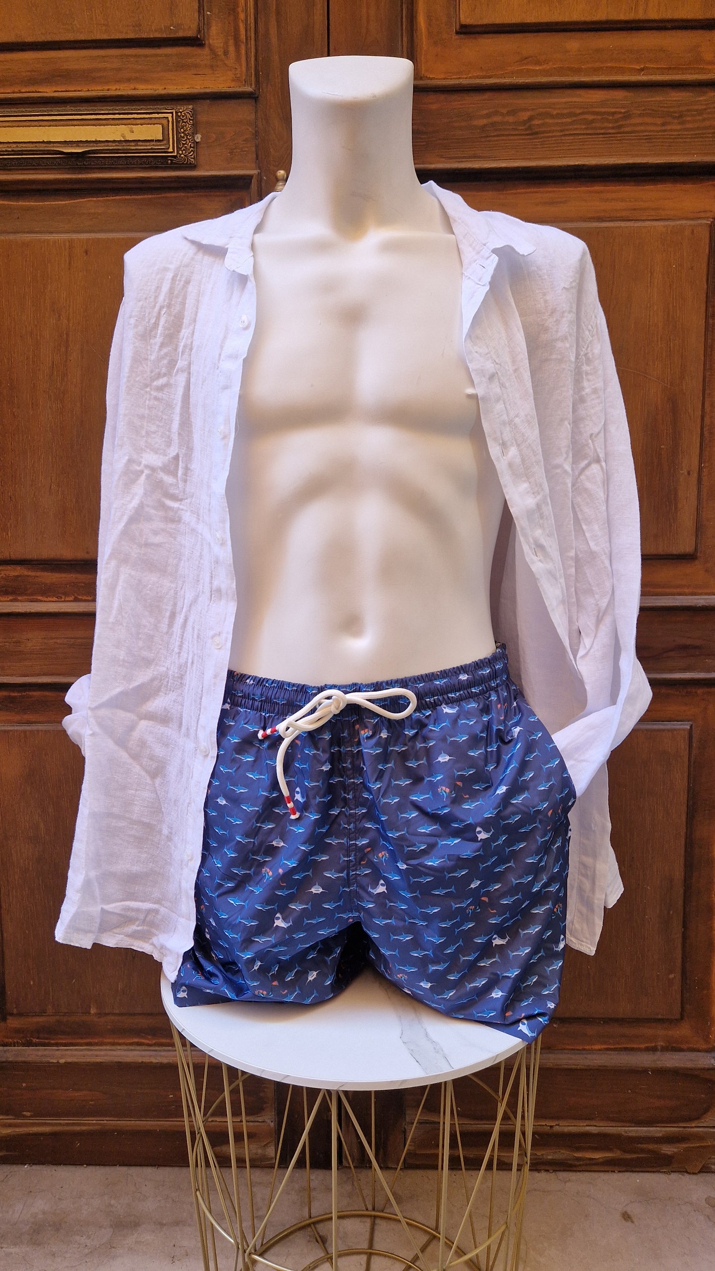 Boxer Mare Uomo blu con squali johnny brasco