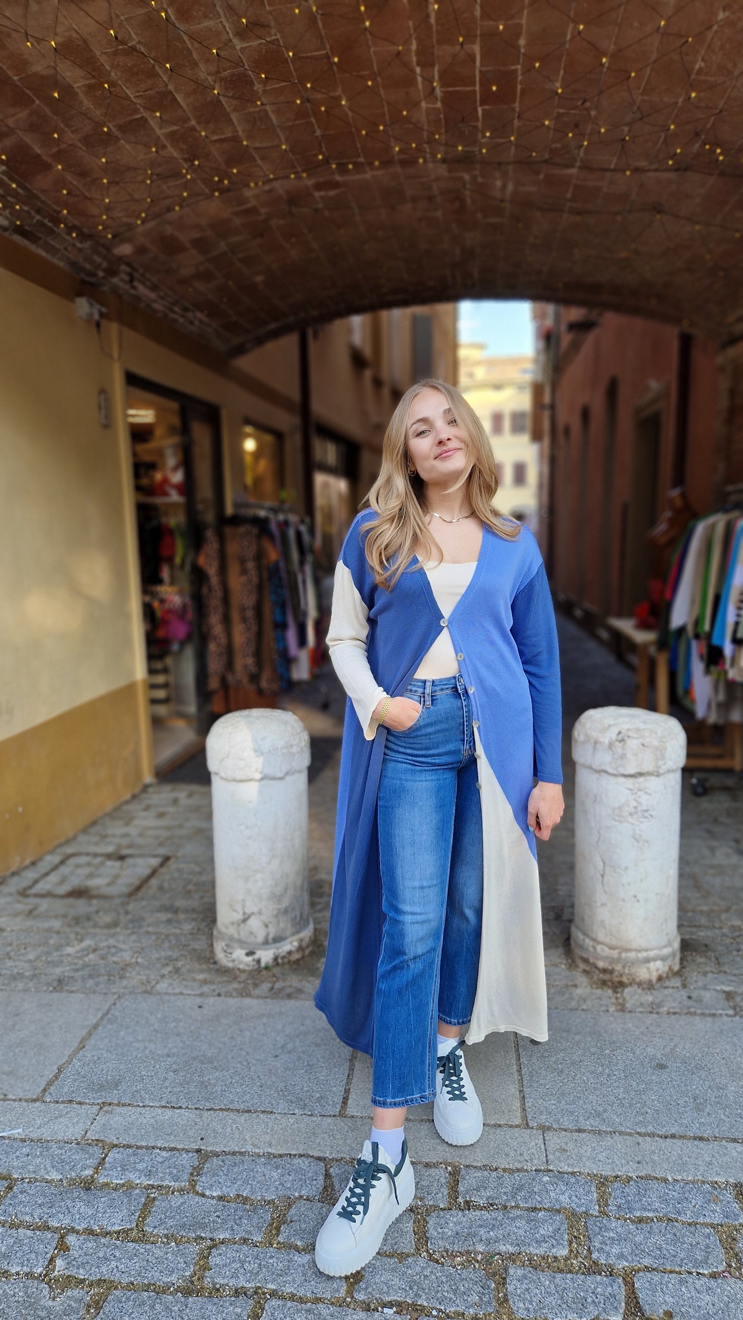 Cardigan lungo in viscosa estivo