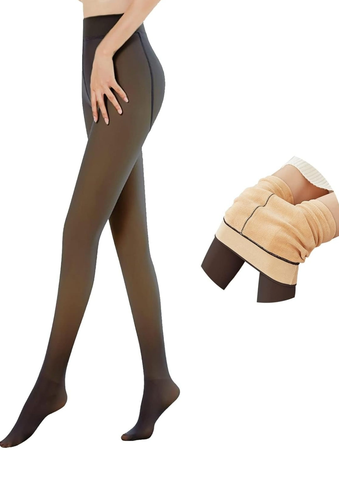 Collant Termici in pile effetto velato