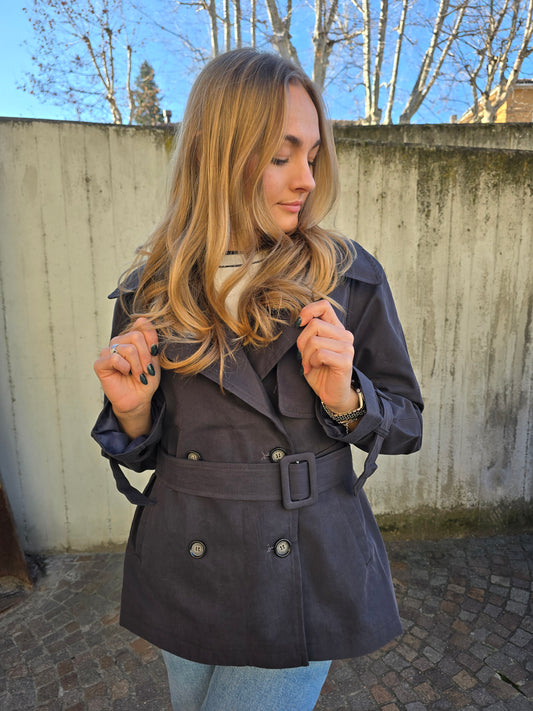 Trench corto Blu