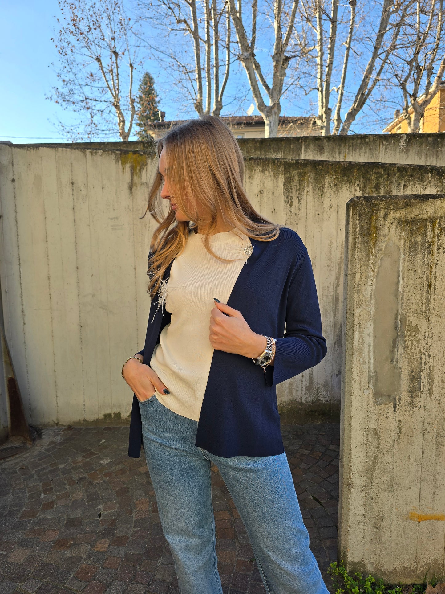 Cardigan in viscosa