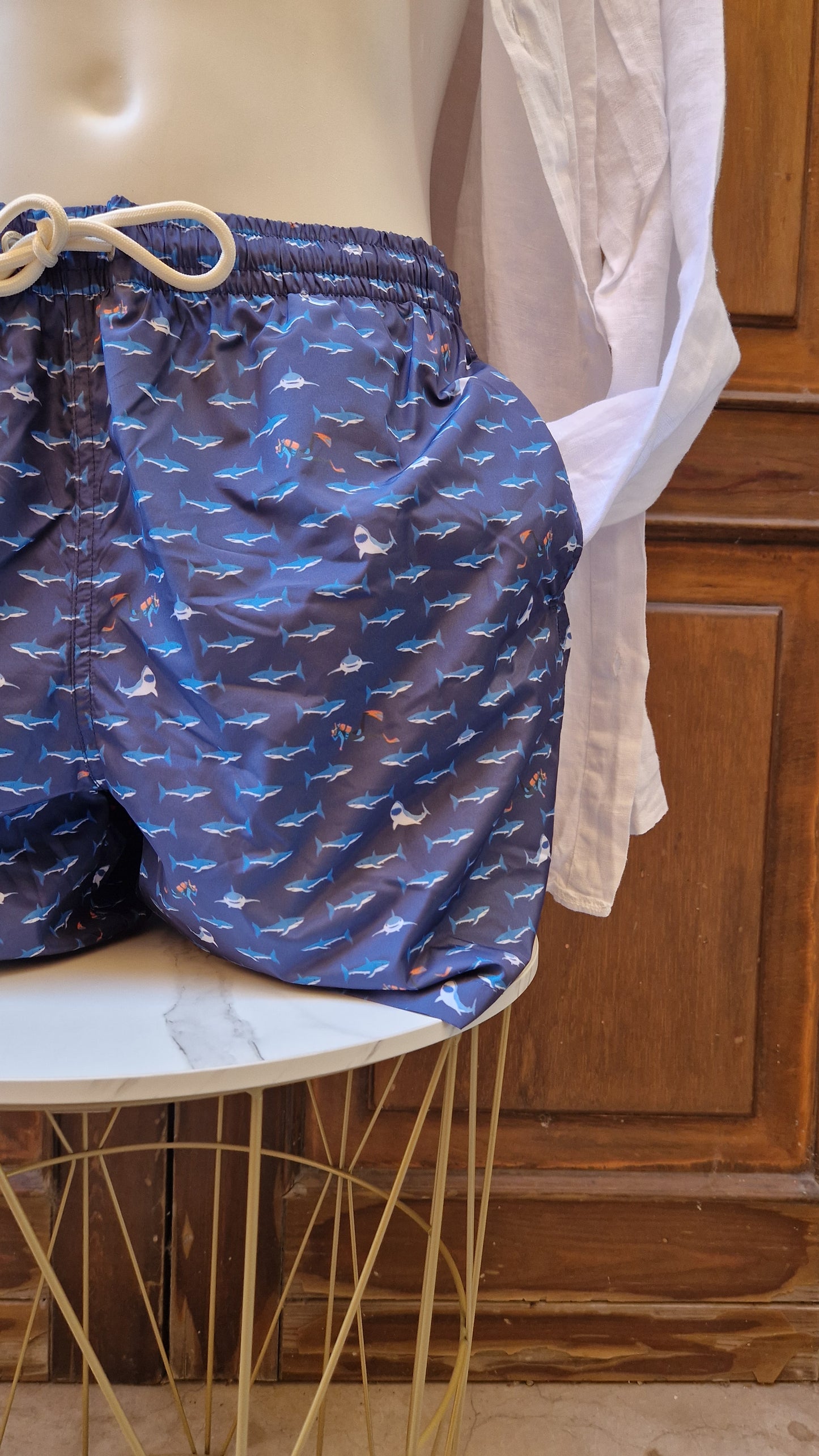 Boxer Mare Uomo blu con squali johnny brasco