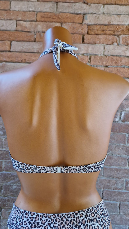 Bikini a triangolo leopardati Made in Italy