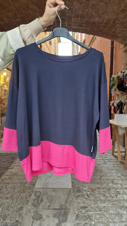 Maglia a maniche 3/4 in viscosa