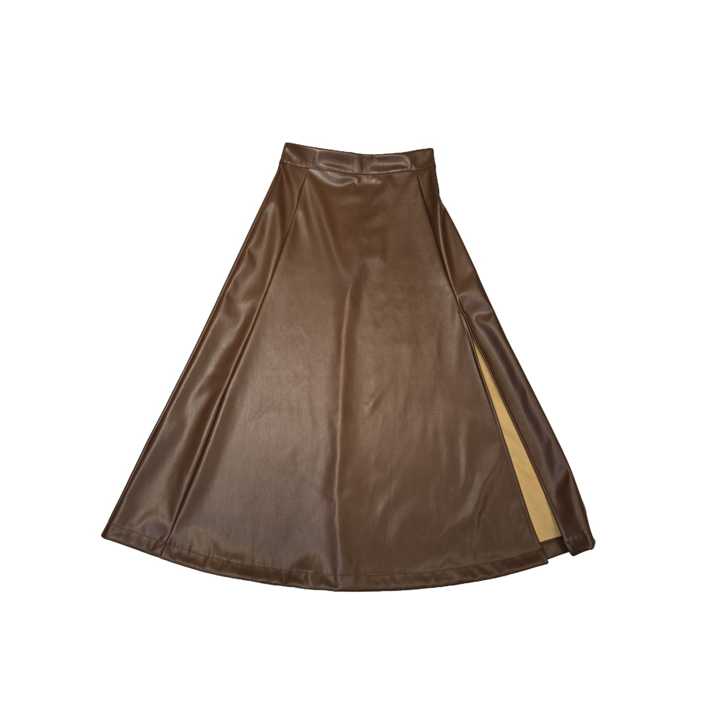 Gonna in ecopelle con spacco