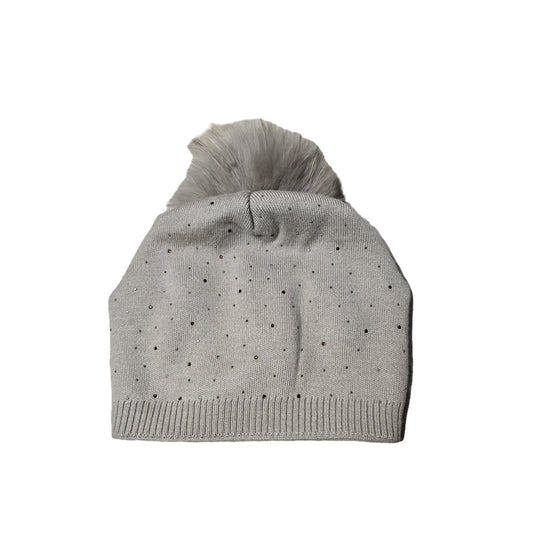 Cappellon con brillantini applicati e pon pon