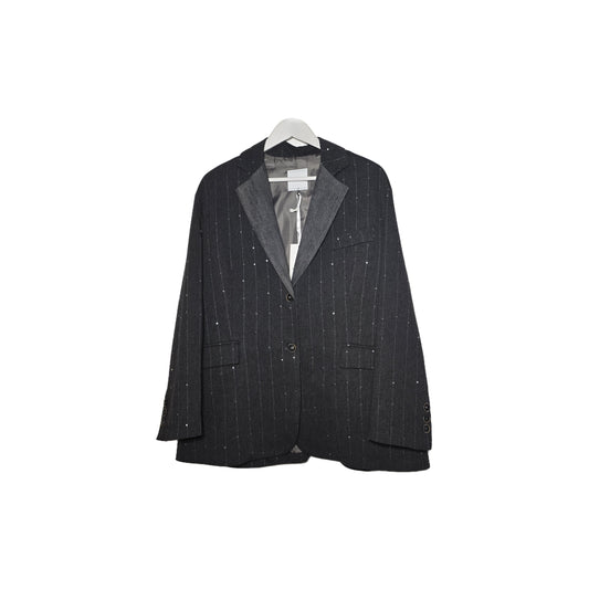 Blazer Oversize grigio con paillettes
