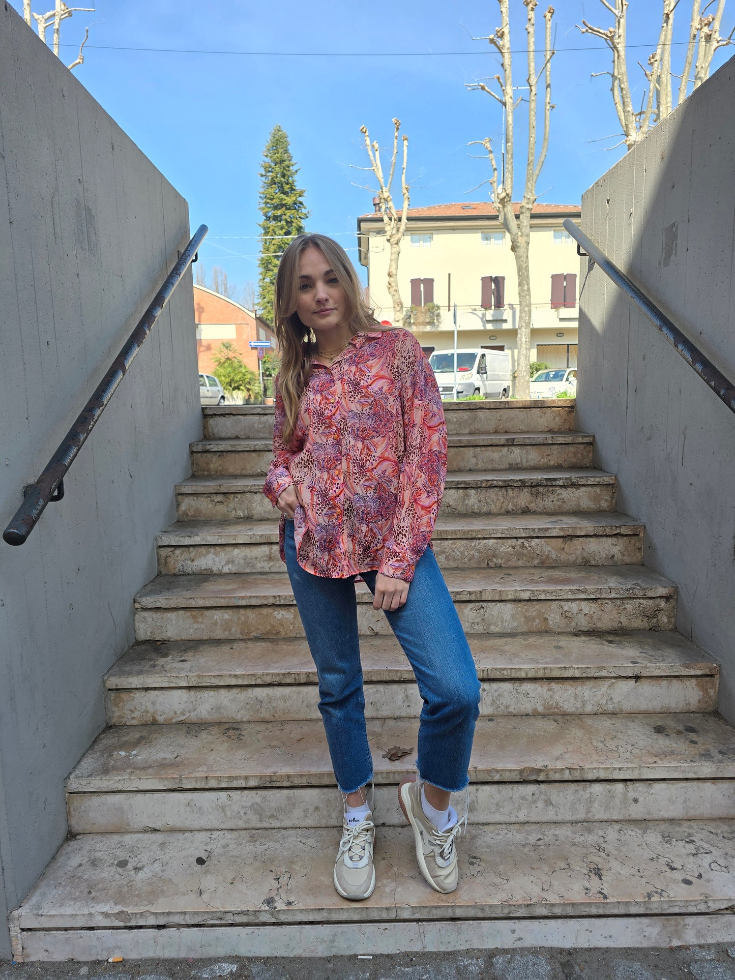Camicia Oversize estiva a fantasia
