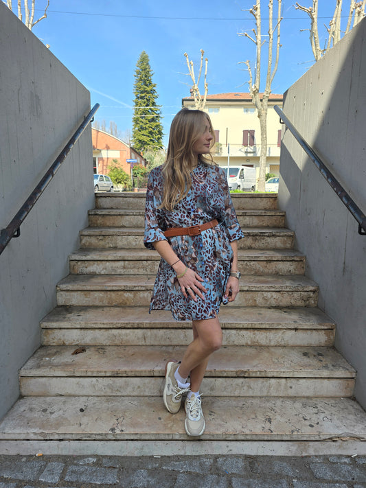 Camicia lunga a fantasia