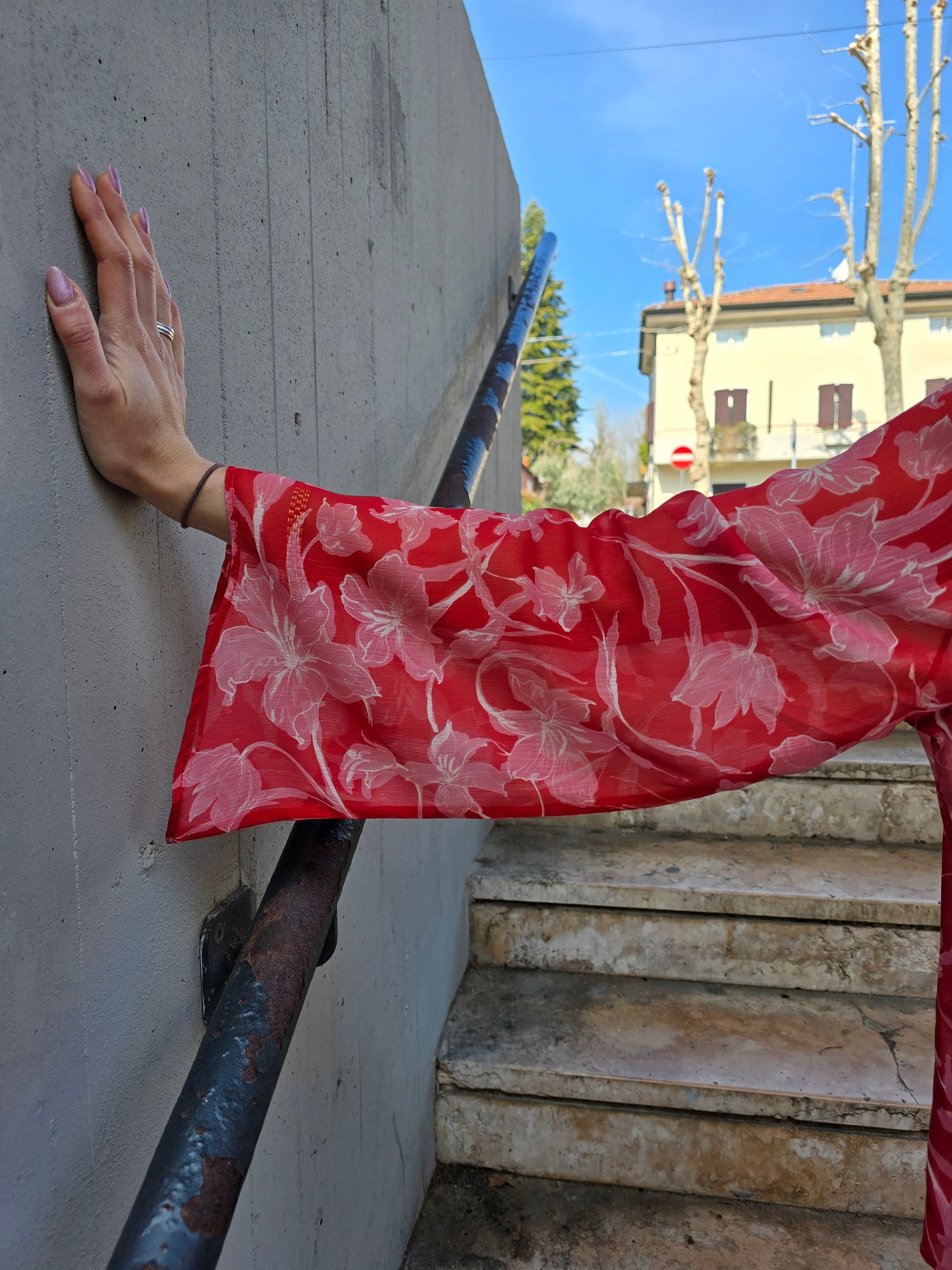 Camicia estiva a fantasia corallo