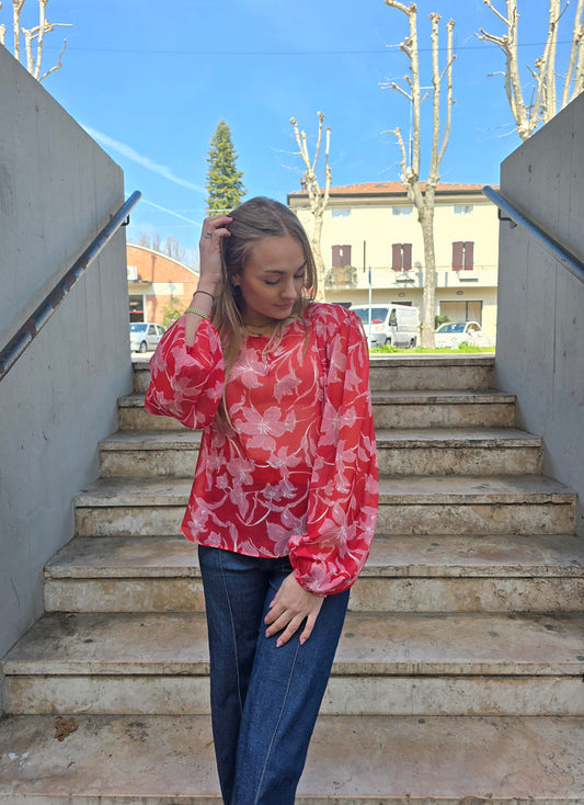 Blusa estiva corallo